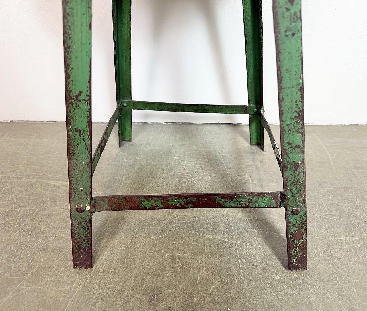 Green Industrial Workshop Stool, 1960s 14