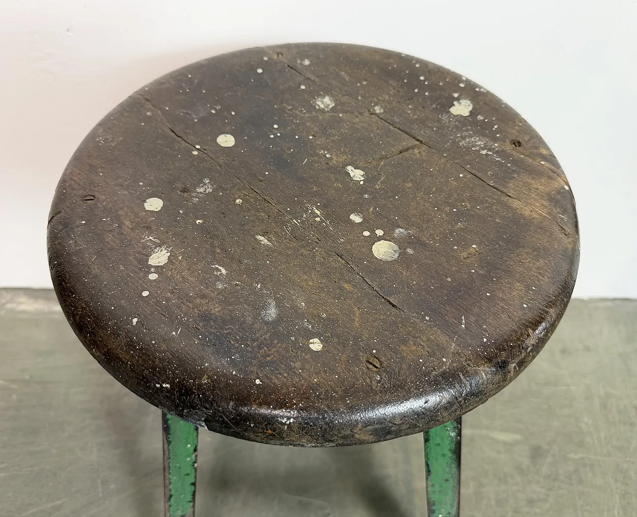 Green Industrial Workshop Stool, 1960s 15