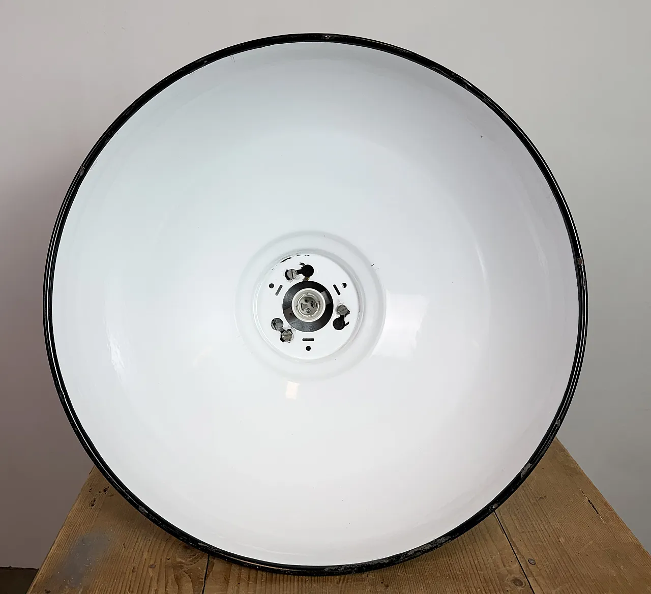 Large Industrial Black Enamel Factory Pendant Lamp from Philips, 1960s 25