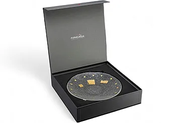 Tullio Ostilio glass fusion plate, Series VII King of Rome, 2000s