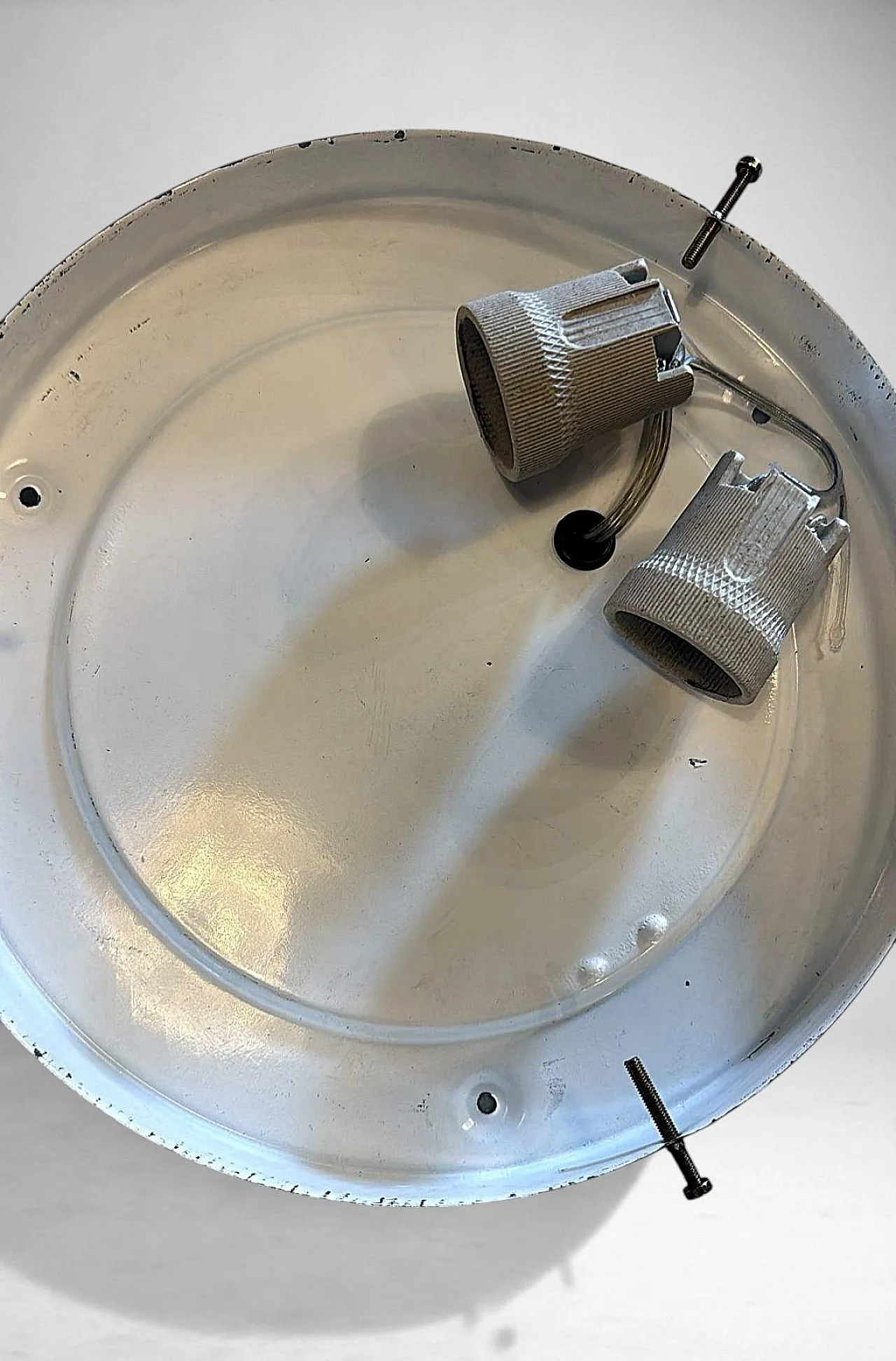 Lampada da soffitto in vetro a bolle d'aria ambrato di Murano, '900 15