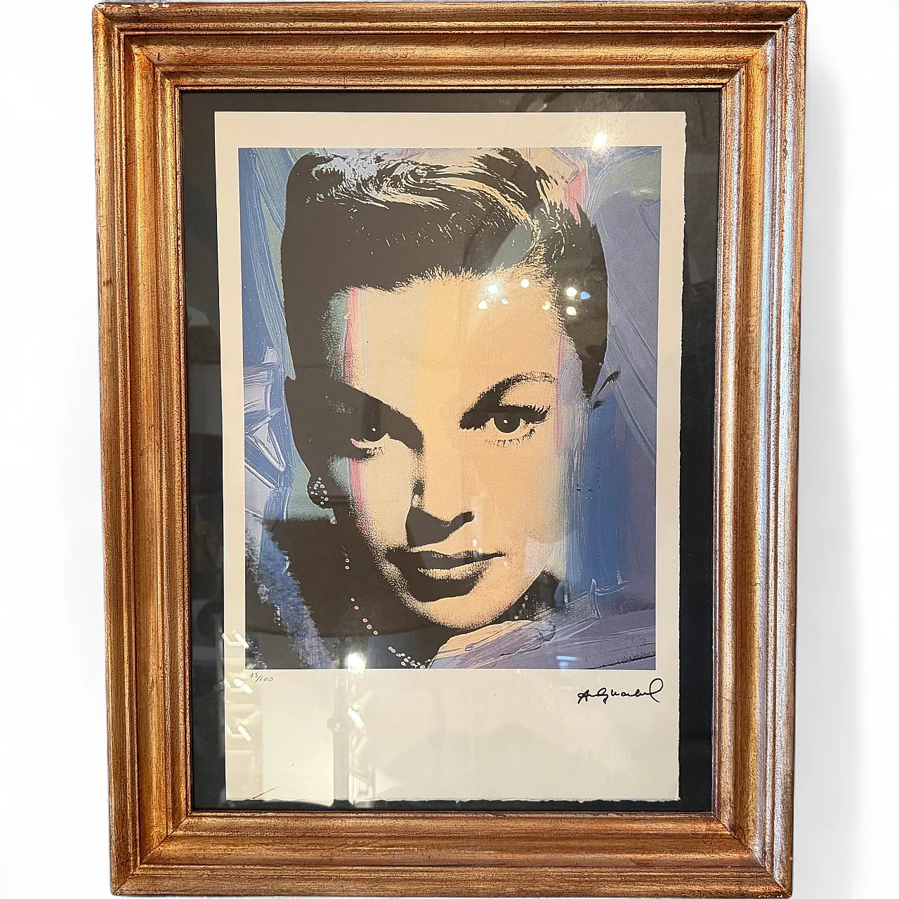 Litografia di Judy Garland con cornice 45/100 di A. Warhol, anni 2000 13