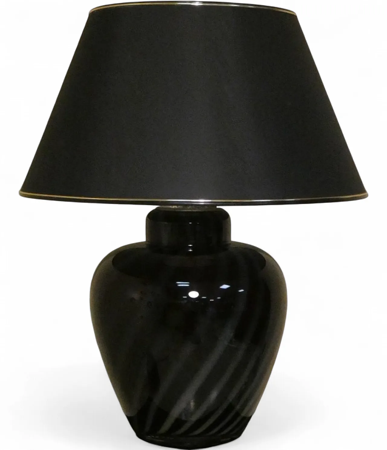 Murano glass and silver foil table lamp, 1970s 8