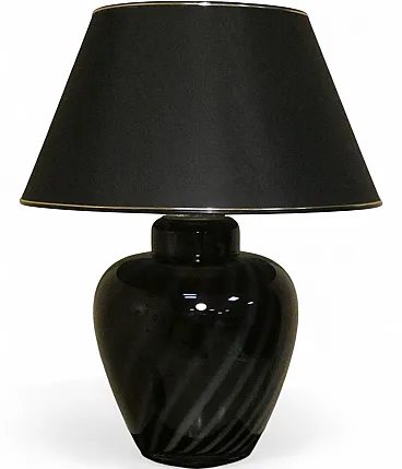Murano glass and silver foil table lamp, 1970s