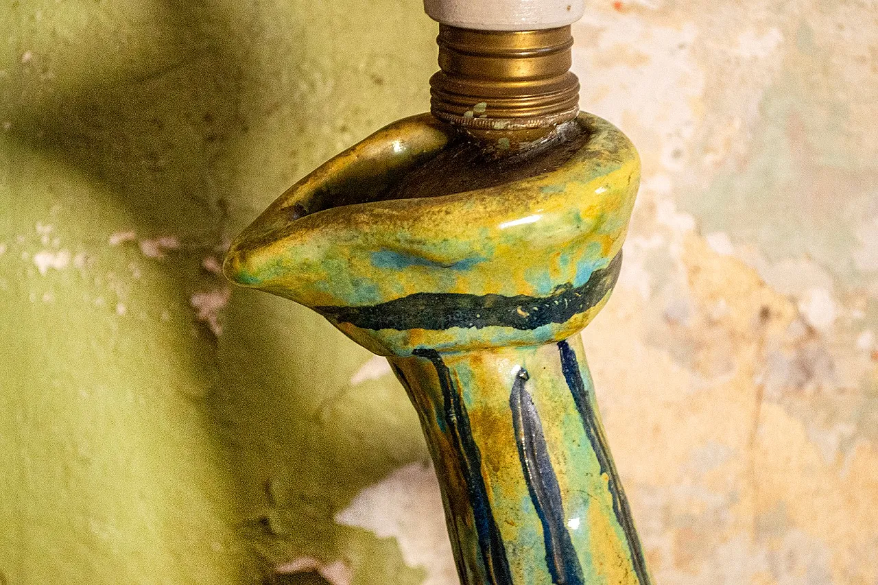 Lampada scultorea in ceramica, anni '60 3