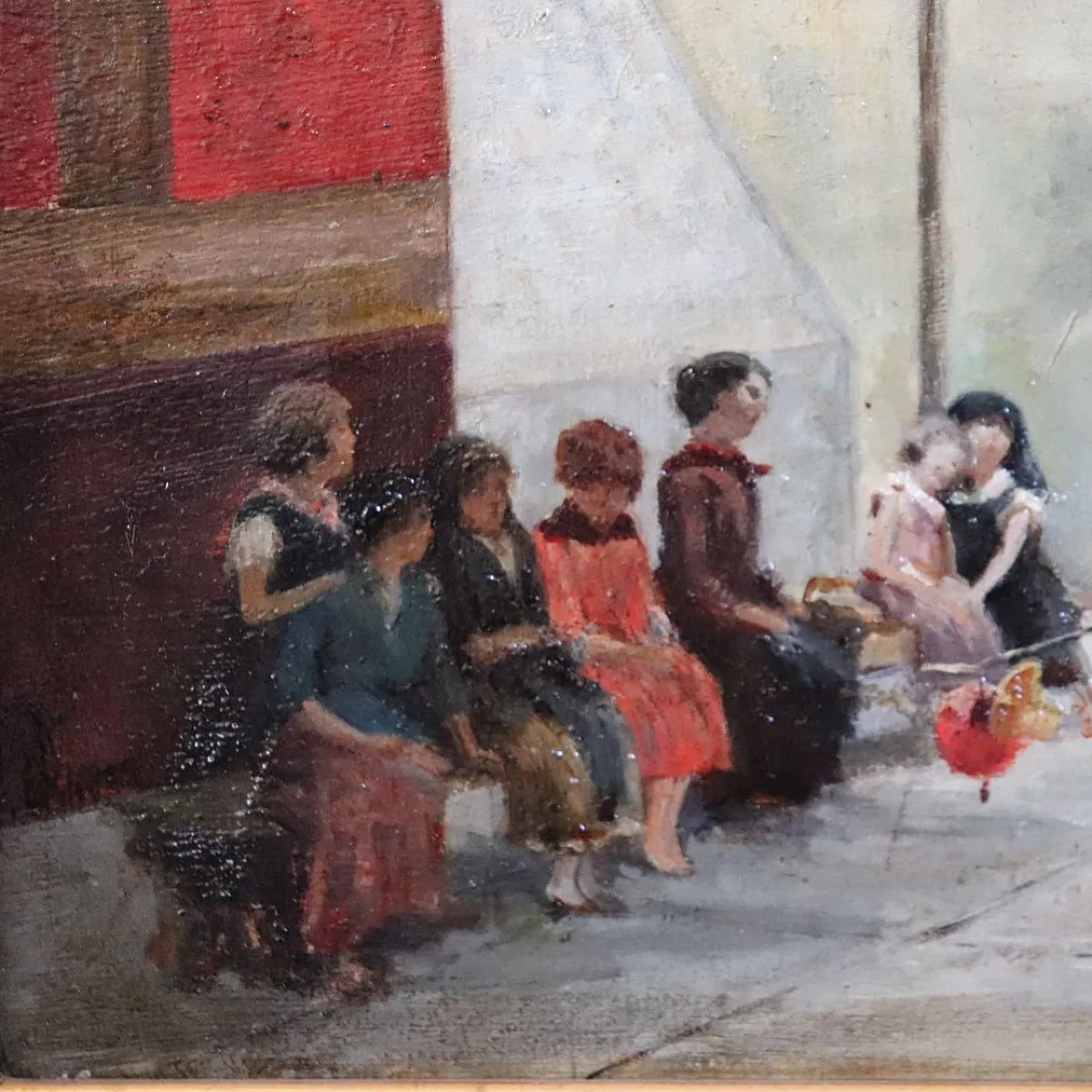 Giochi di bambini olio su tela, '800 6