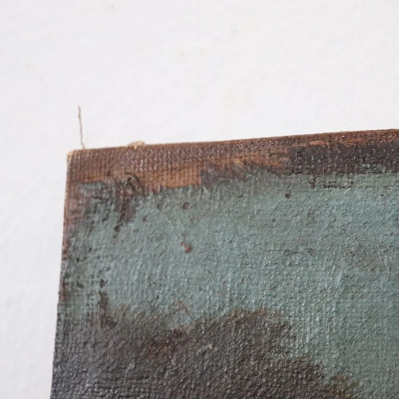 Dipinto olio su tela, paesaggio costiero, '700 14