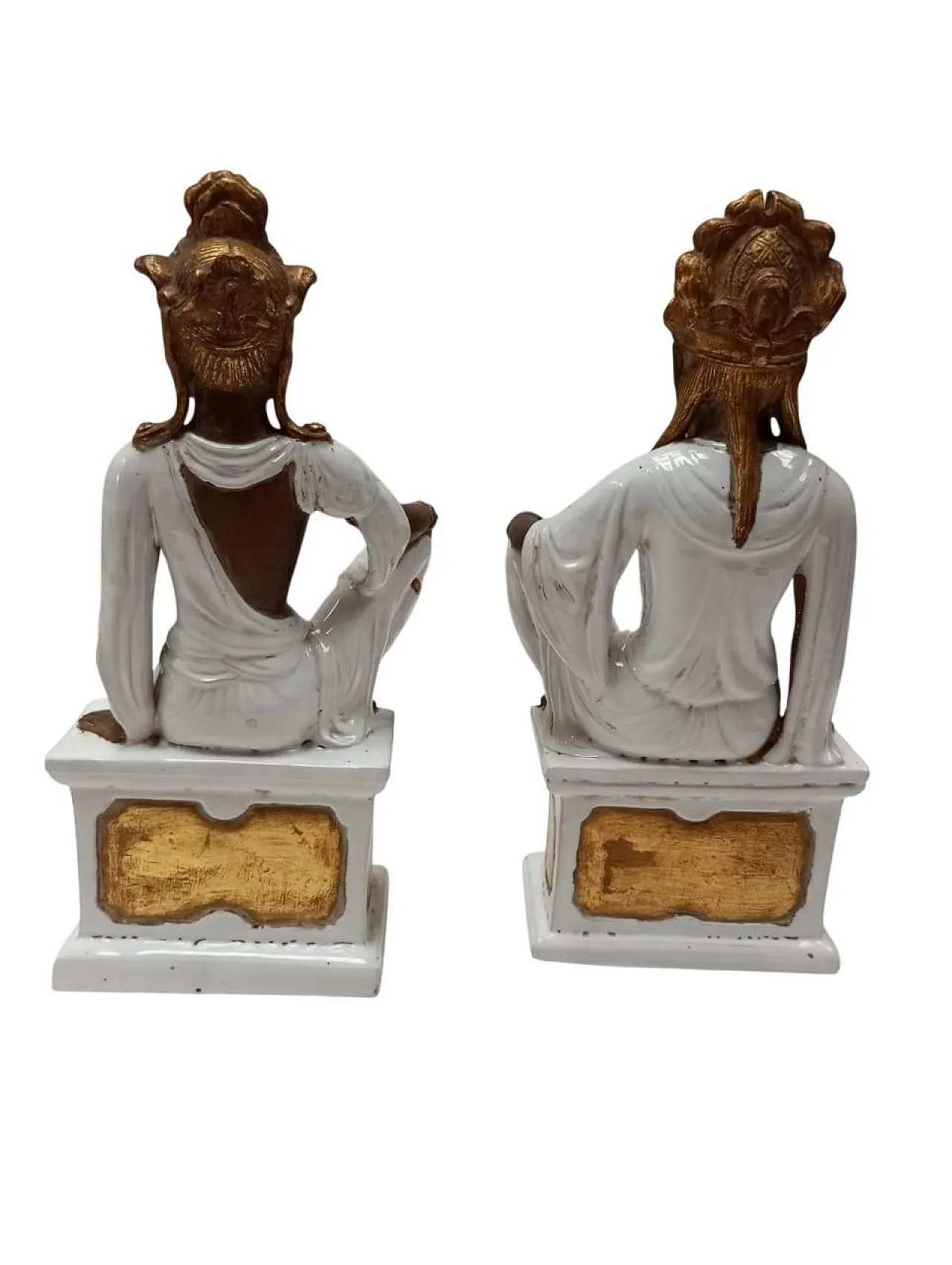 Pair of glazed ceramic sculptures by Ugo Zaccagnini & sons, 1960s 5