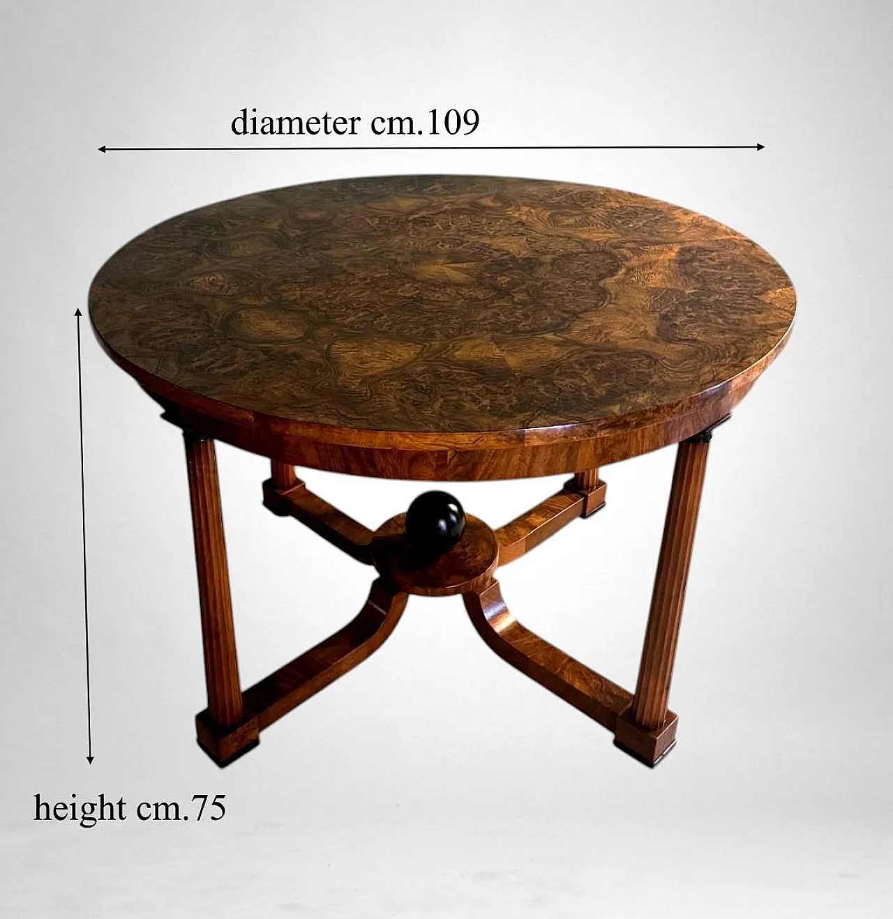 Tavolo rotondo in stile Biedermeier, '800 19