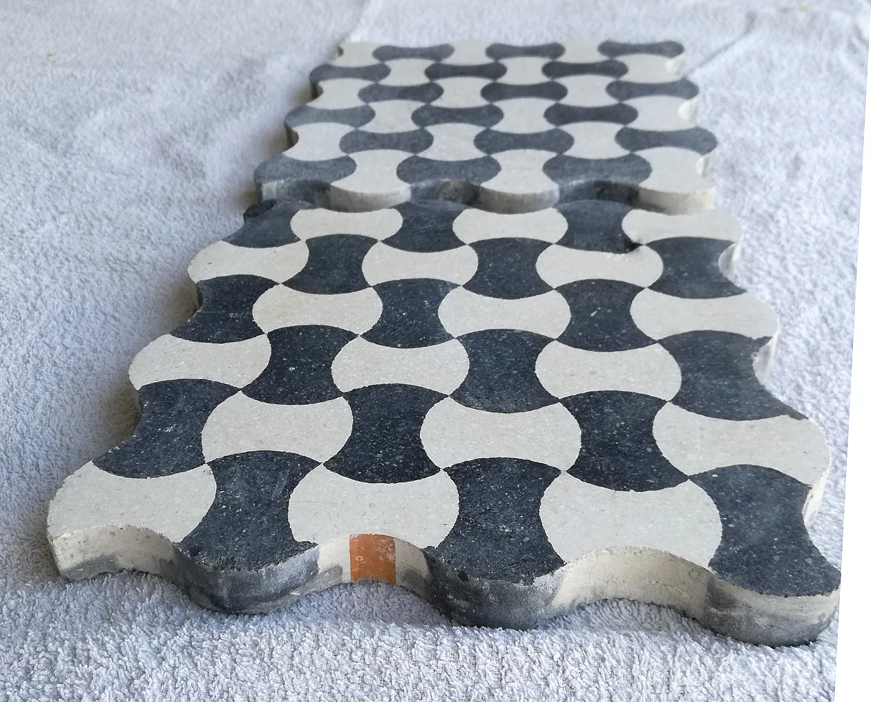 Cement tiles with bow tie pattern, 1920s 1