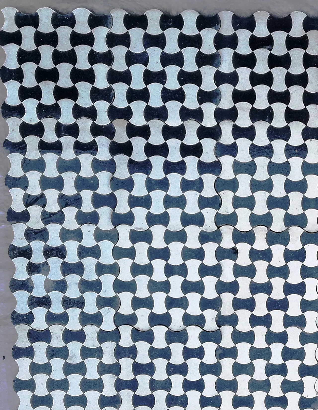 Cement tiles with bow tie pattern, 1920s 2
