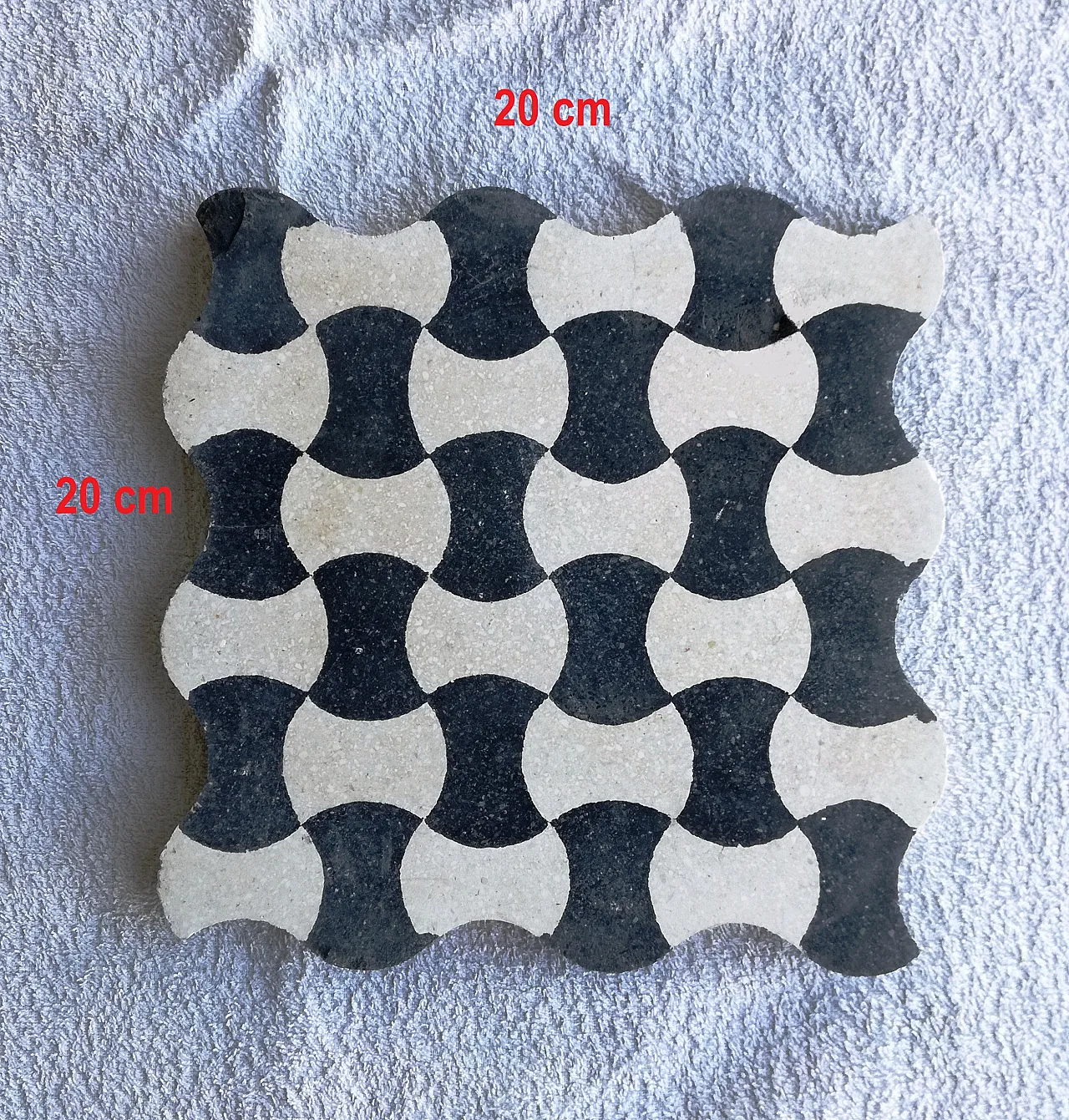 Cement tiles with bow tie pattern, 1920s 4