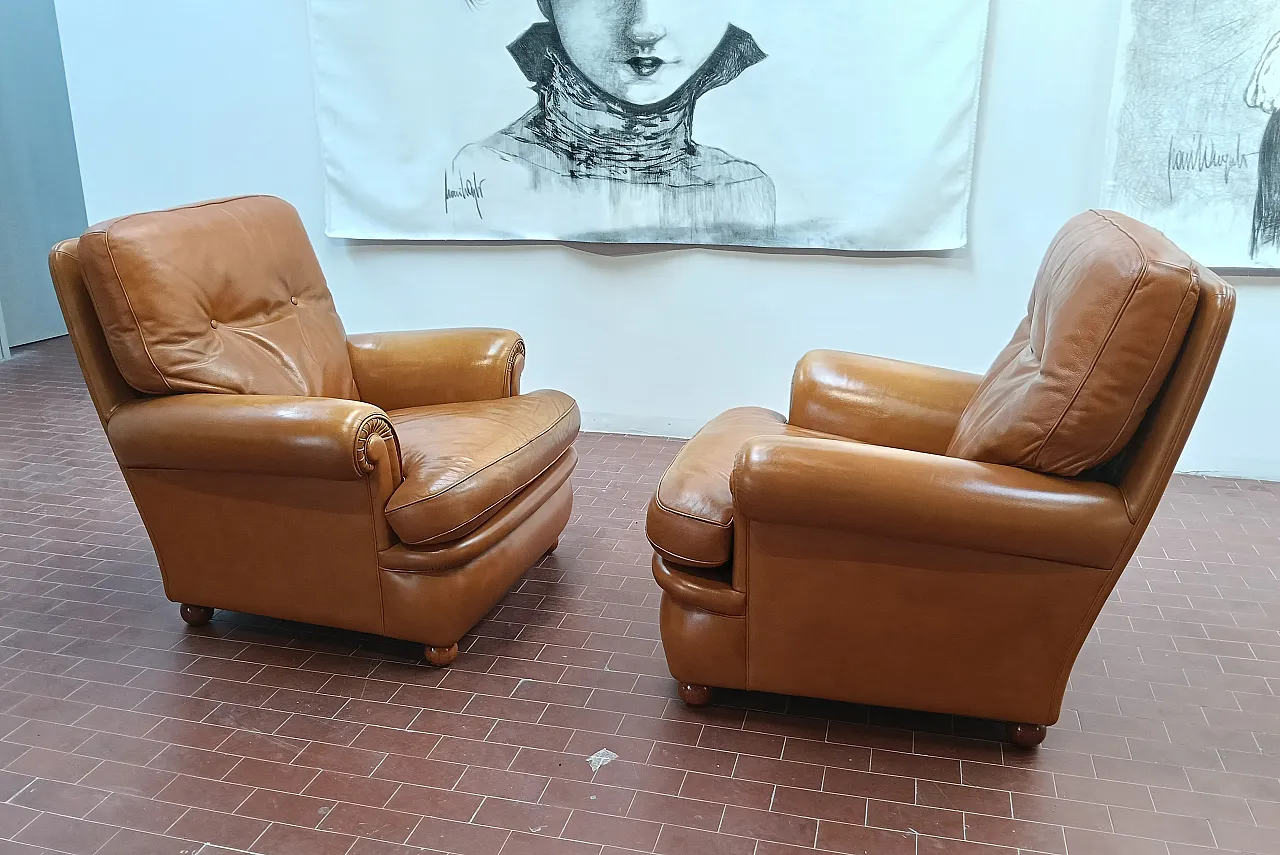 Pair of Poltrone Frau armchairs, mod. Dream, 1990s 5