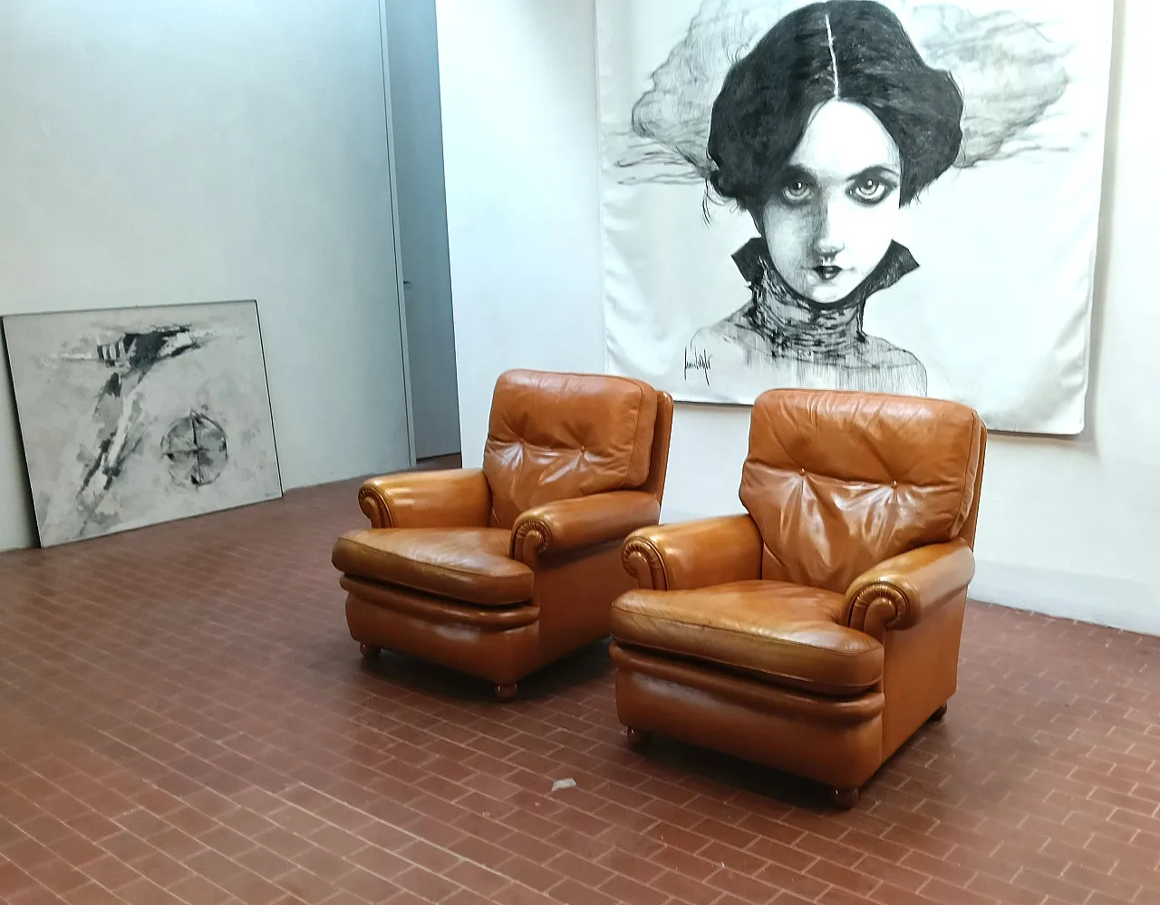 Pair of Poltrone Frau armchairs, mod. Dream, 1990s 9