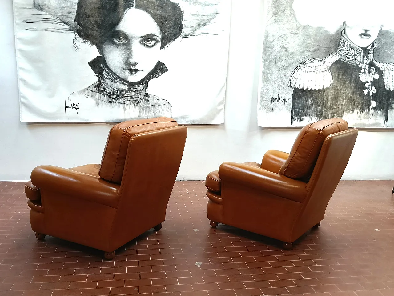 Pair of Poltrone Frau armchairs, mod. Dream, 1990s 12
