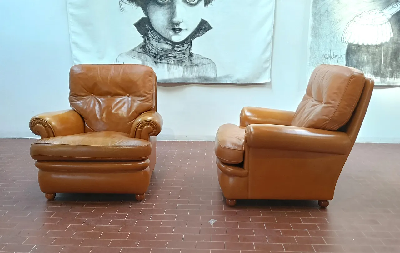 Pair of Poltrone Frau armchairs, mod. Dream, 1990s 27