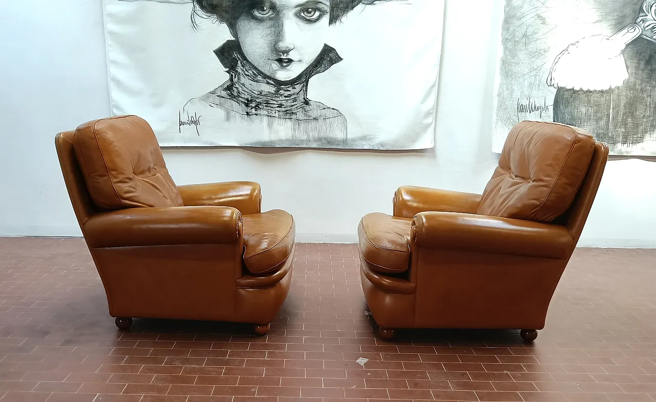 Pair of Poltrone Frau armchairs, mod. Dream, 1990s 28