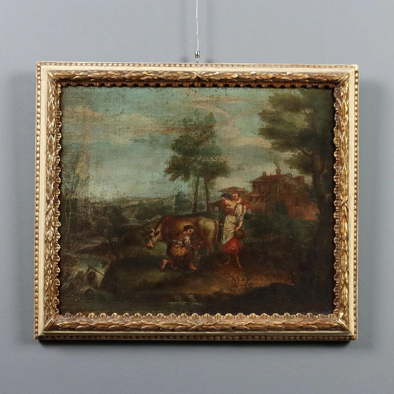 Paesaggio con Figure, olio su tela, '700 2