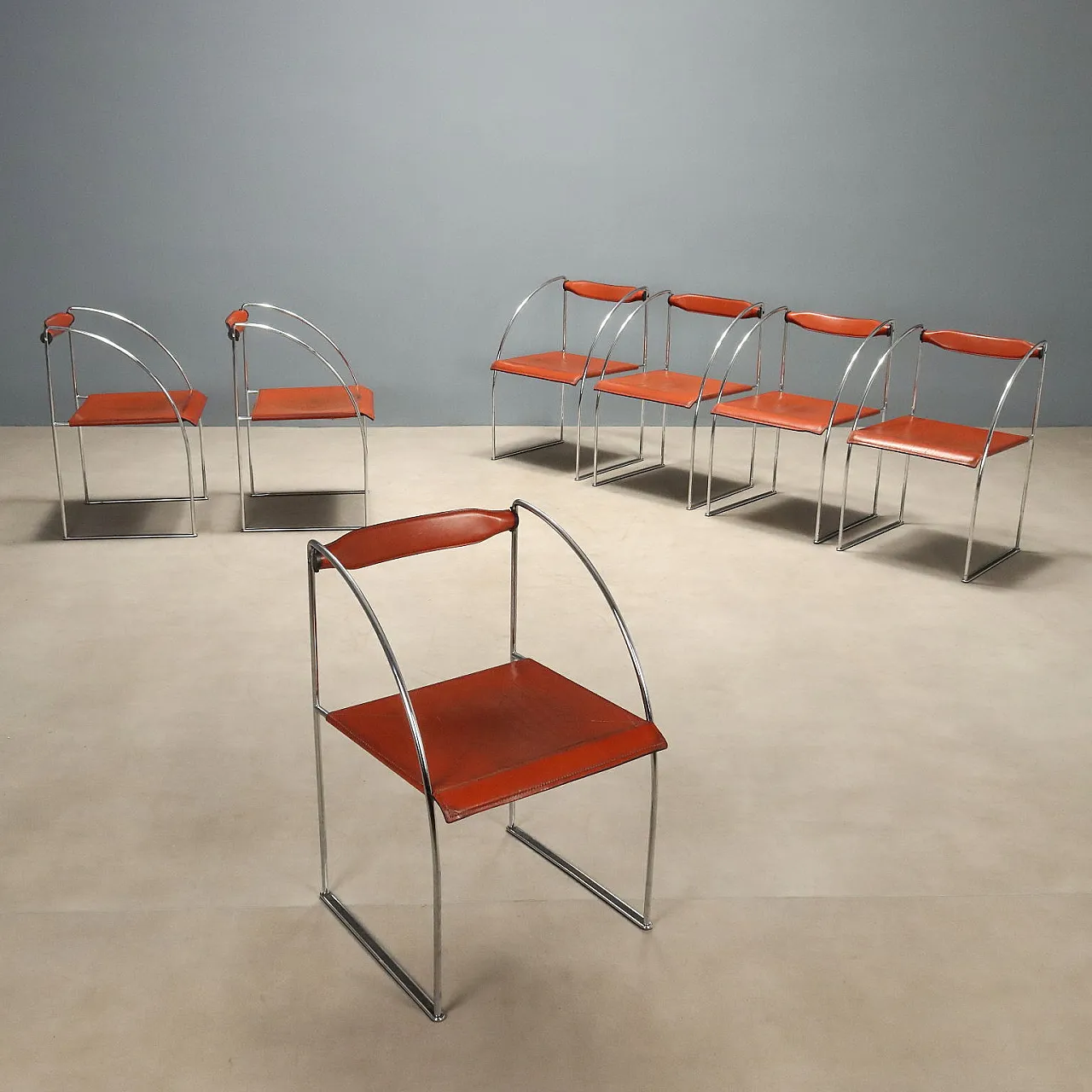 7 Patoz chairs by Francesco Soro, 20th century 1