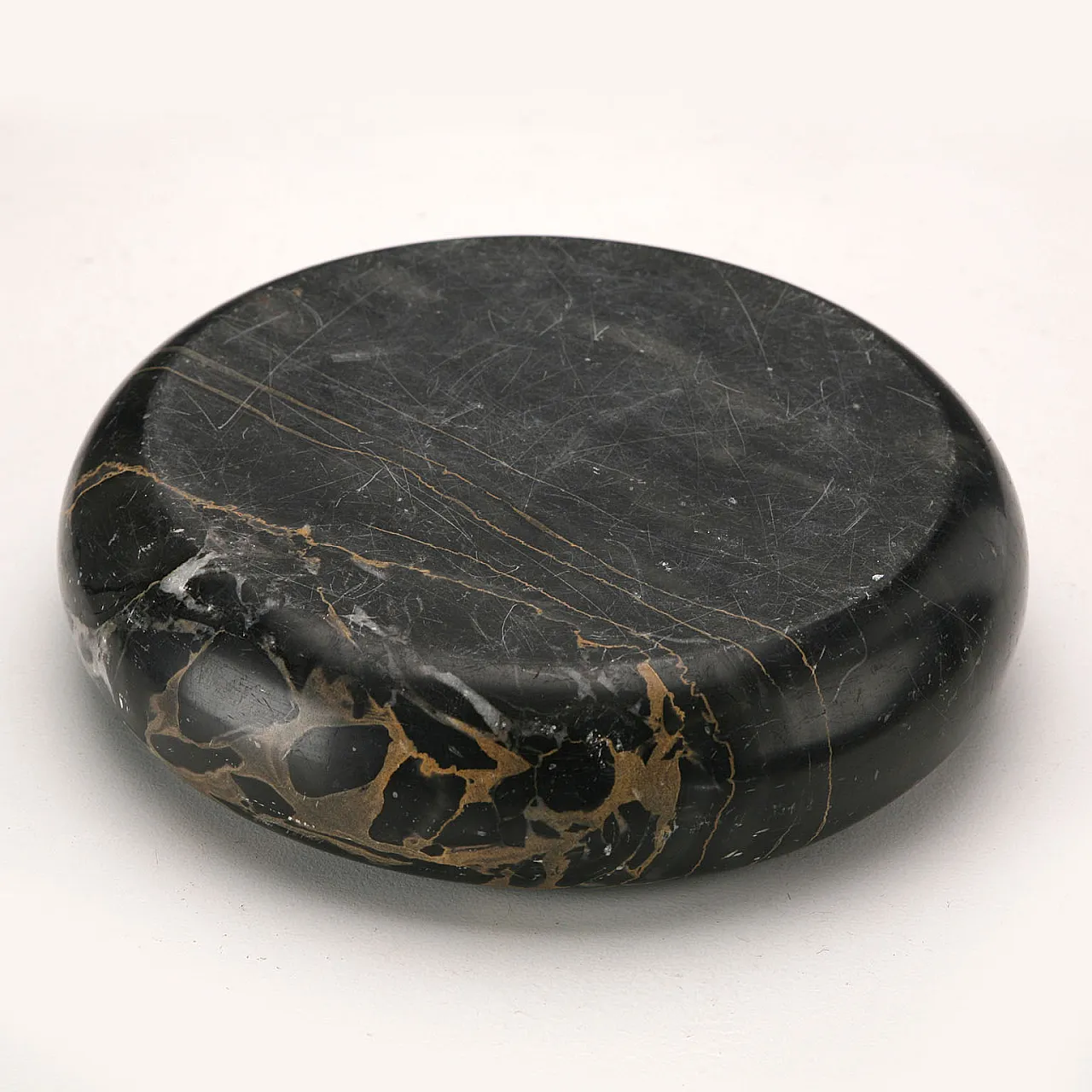 Pocket tray in black marble and silver, 20th century 8