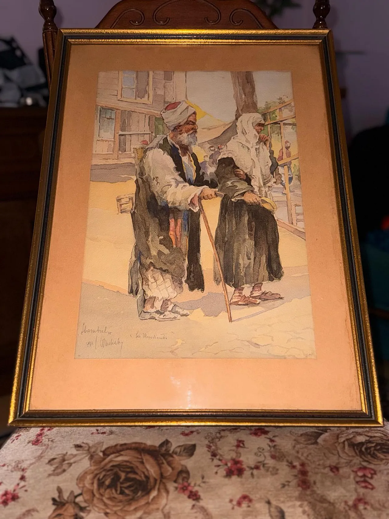 Coppia di acquerelli orientalisti firmati di Carl Werner, '800 12