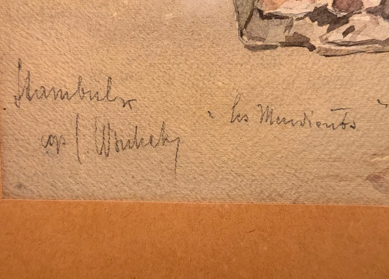 Coppia di acquerelli orientalisti firmati di Carl Werner, '800 14