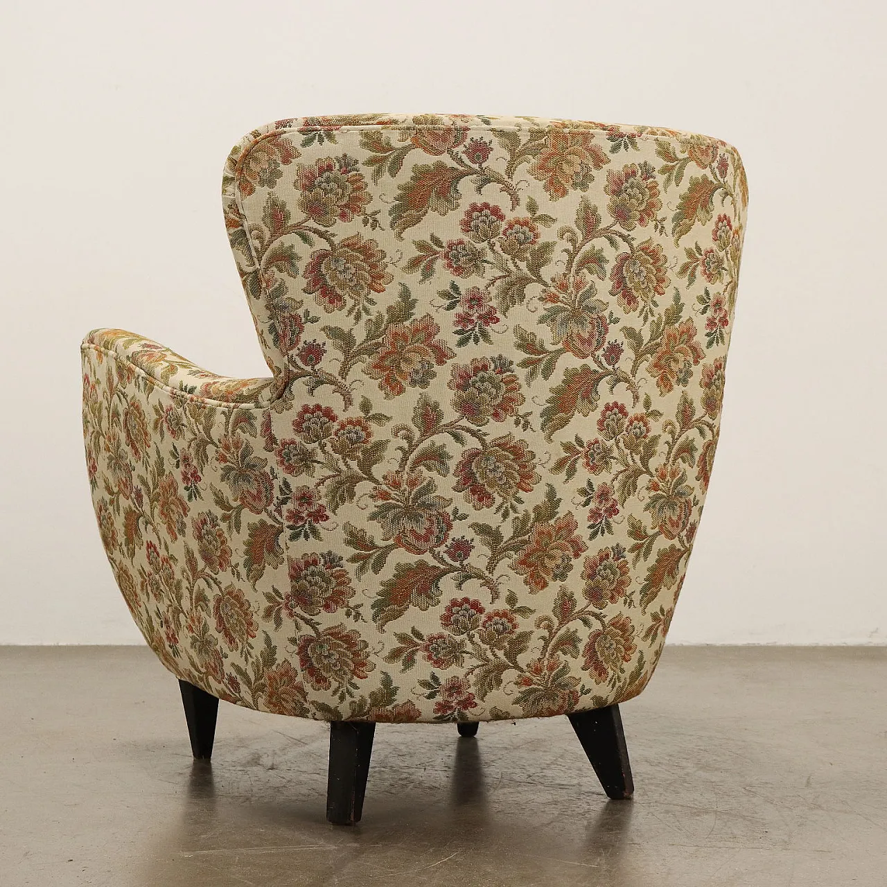 Pair of armchairs with jacquard fabric, 20th century 9