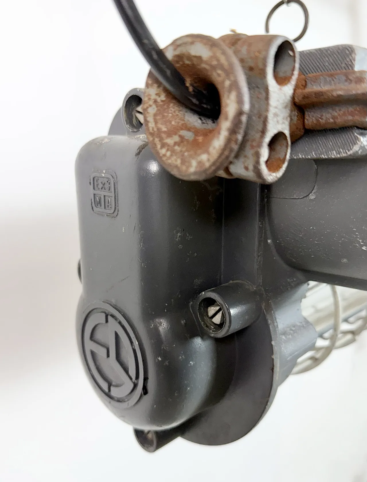Grey Industrial Hanging Tube Light from Elektrosvit, 1970s 5