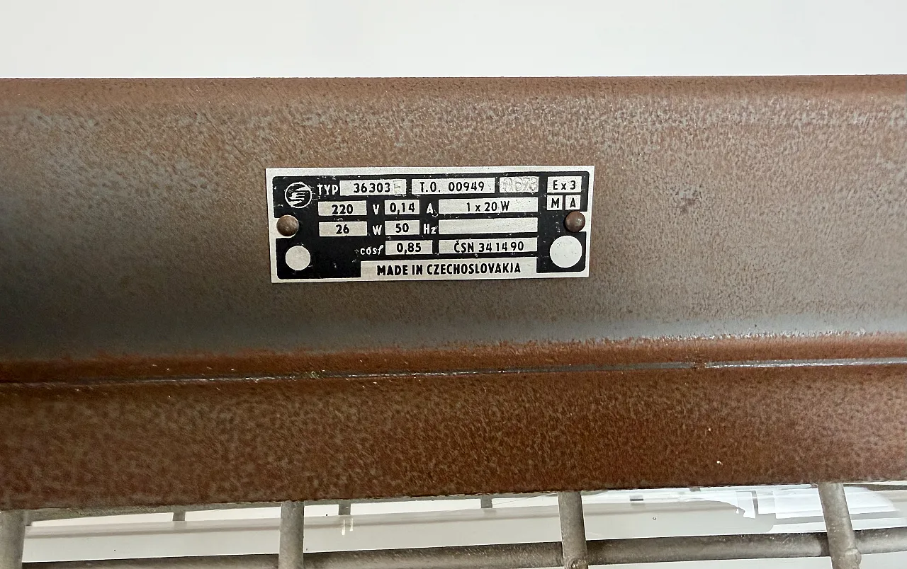 Grey Industrial Hanging Tube Light from Elektrosvit, 1970s 10