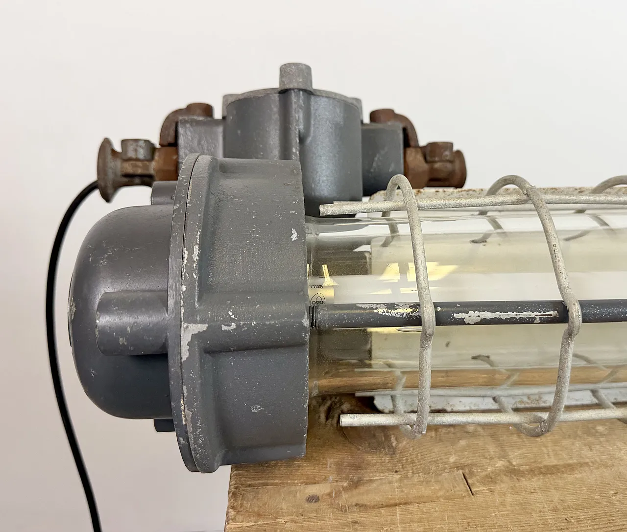 Grey Industrial Hanging Tube Light from Elektrosvit, 1970s 22