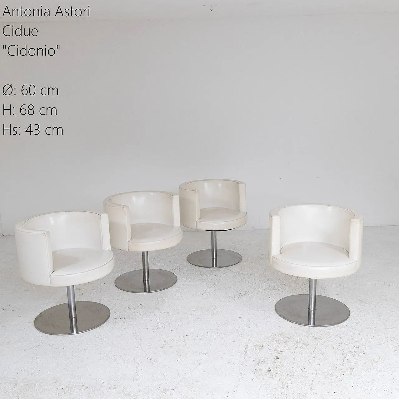 4 Cidonio armchairs by Antonia Astori, 1980s 1