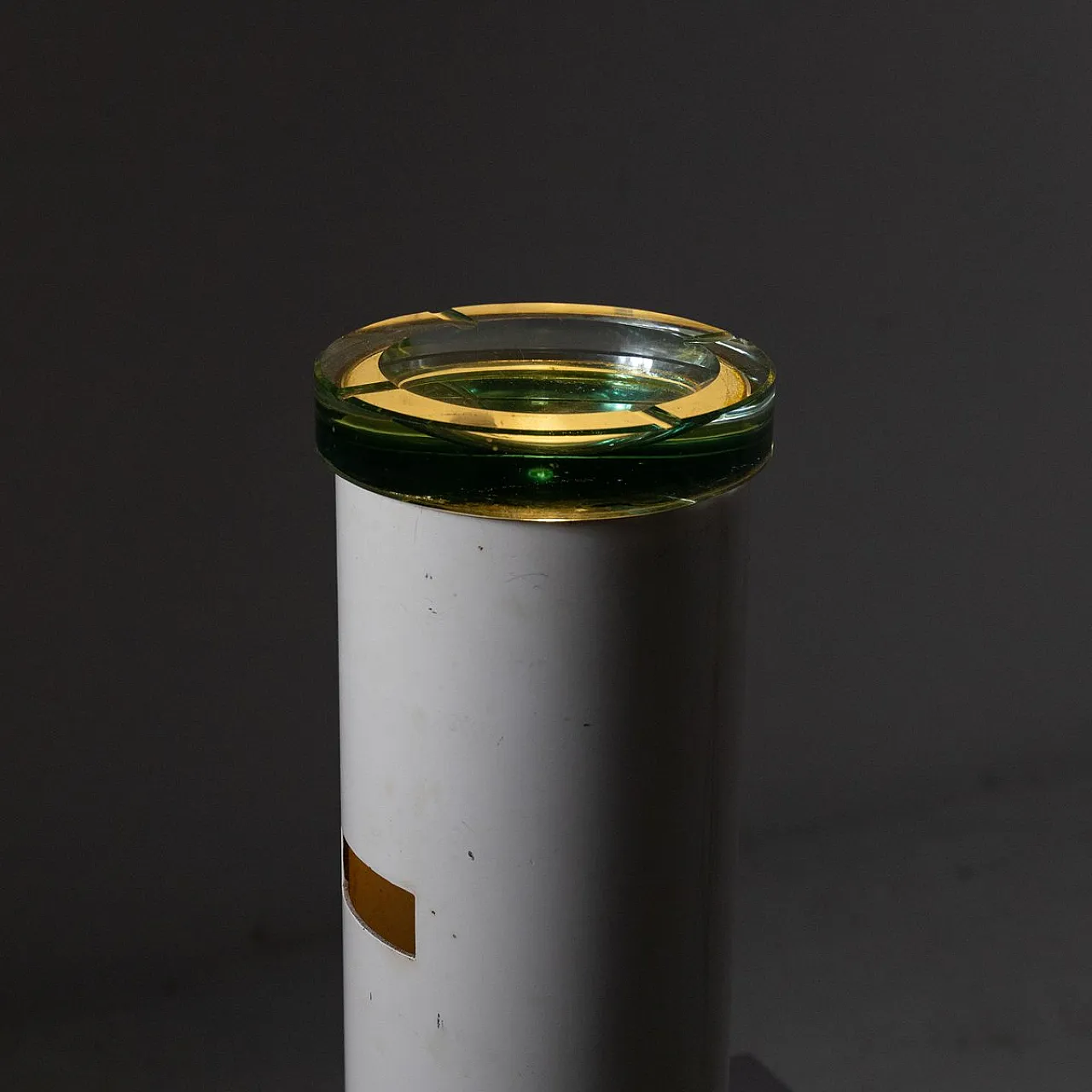 Luminous metal and glass ashtray, 1950s 12