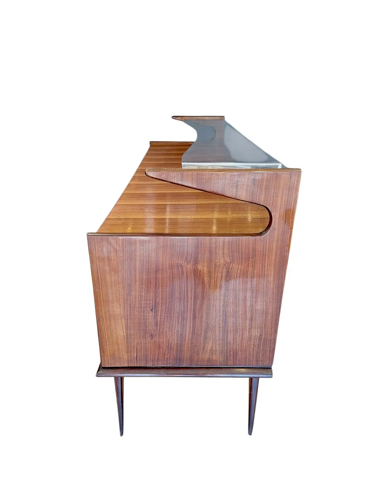 4-Drawer chest of drawers with glass shelf, 1950s 6