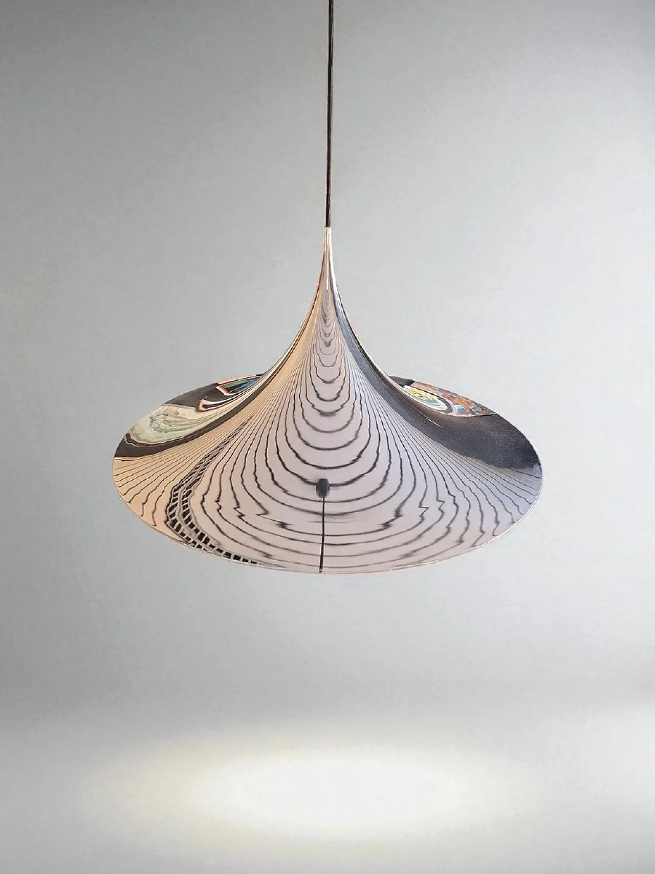 Chrome pendant lamp by Bonderup & Thorup for Fog & Morup, 1970s 3