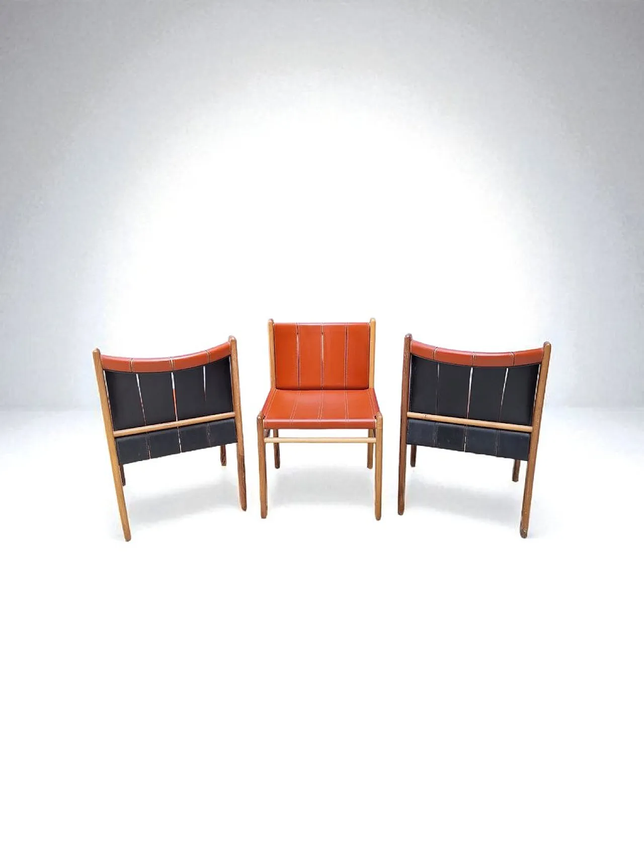 3 Model 830 dining chairs by Gianfranco Frattini for Bernini, 1980s 3