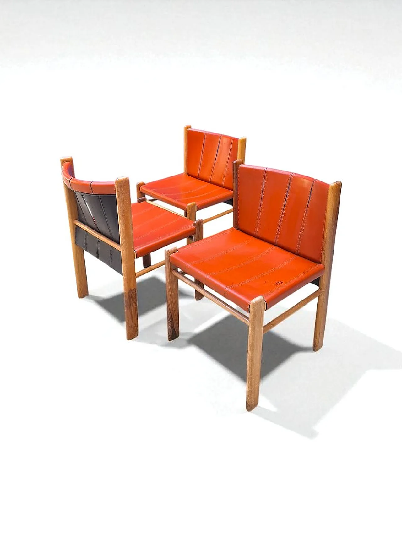 3 Model 830 dining chairs by Gianfranco Frattini for Bernini, 1980s 4