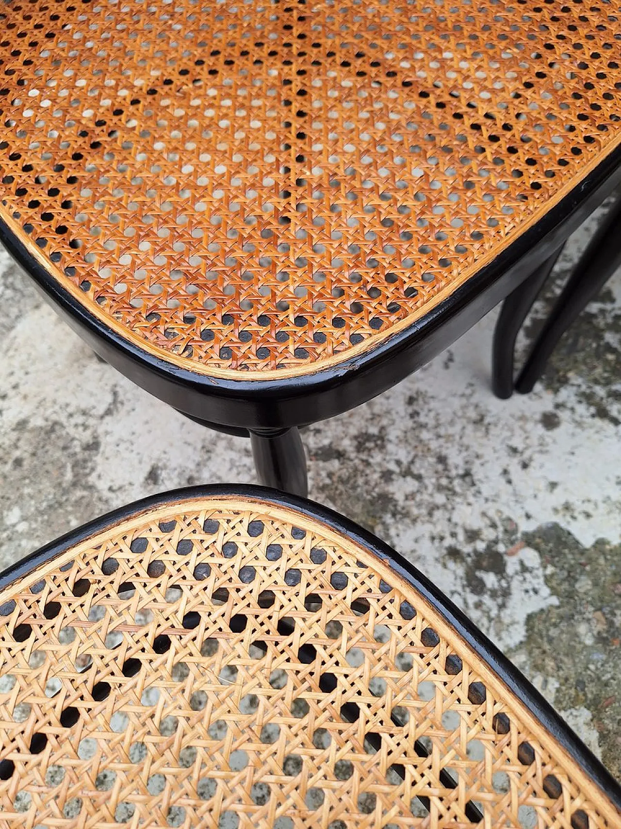 6 Model 21 chairs in beech and straw, 1970s 14