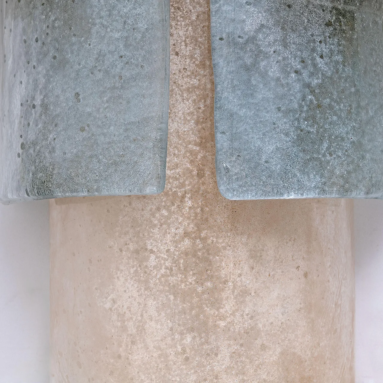 Coppia di applique in vetro di Murano Scavo e ottone, '900 8