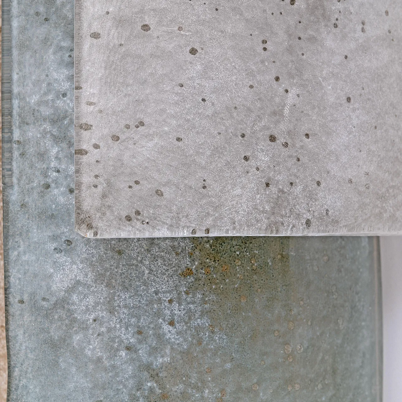 Coppia di applique in vetro di Murano Scavo e ottone, '900 9