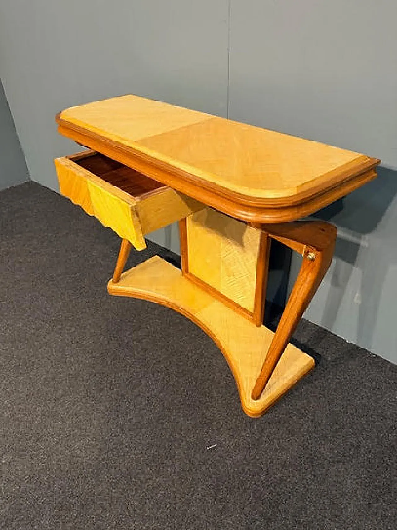 Consolle con specchiera, anni '60 11
