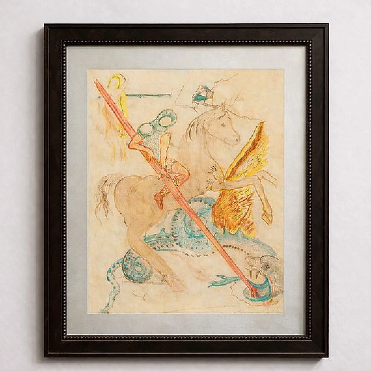 Salvador Dalí, Saint George and the Dragon, etching, 20th century 1