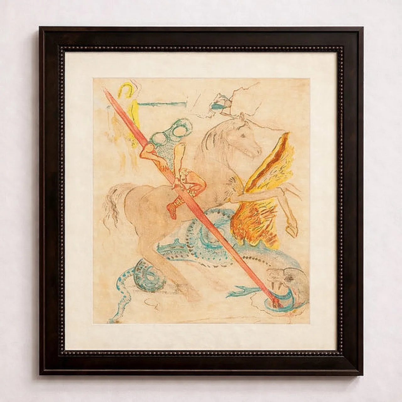 Salvador Dalí, Saint George and the Dragon, etching, 20th century 2