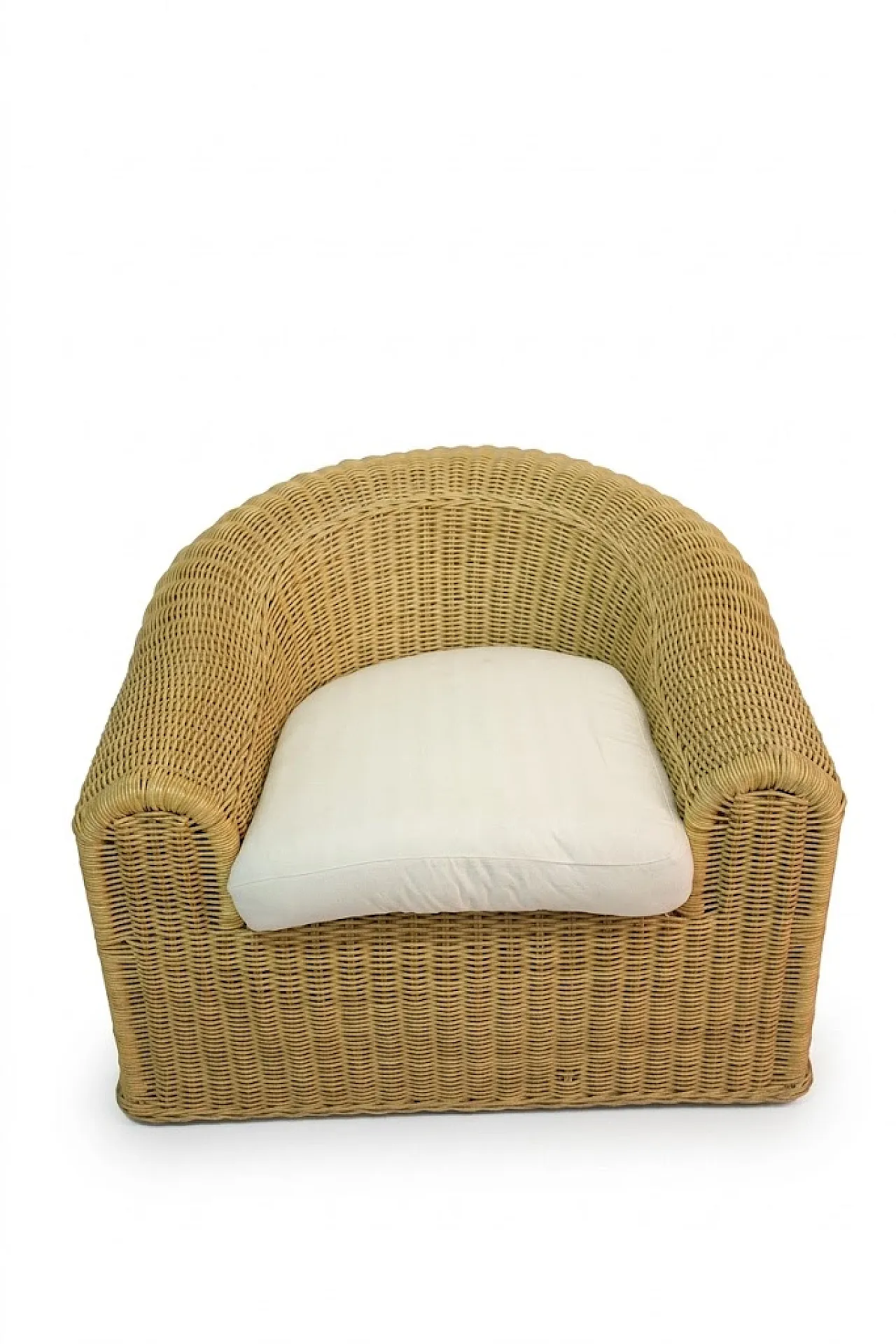 Poltrona da giardino in rattan, anni '80 1