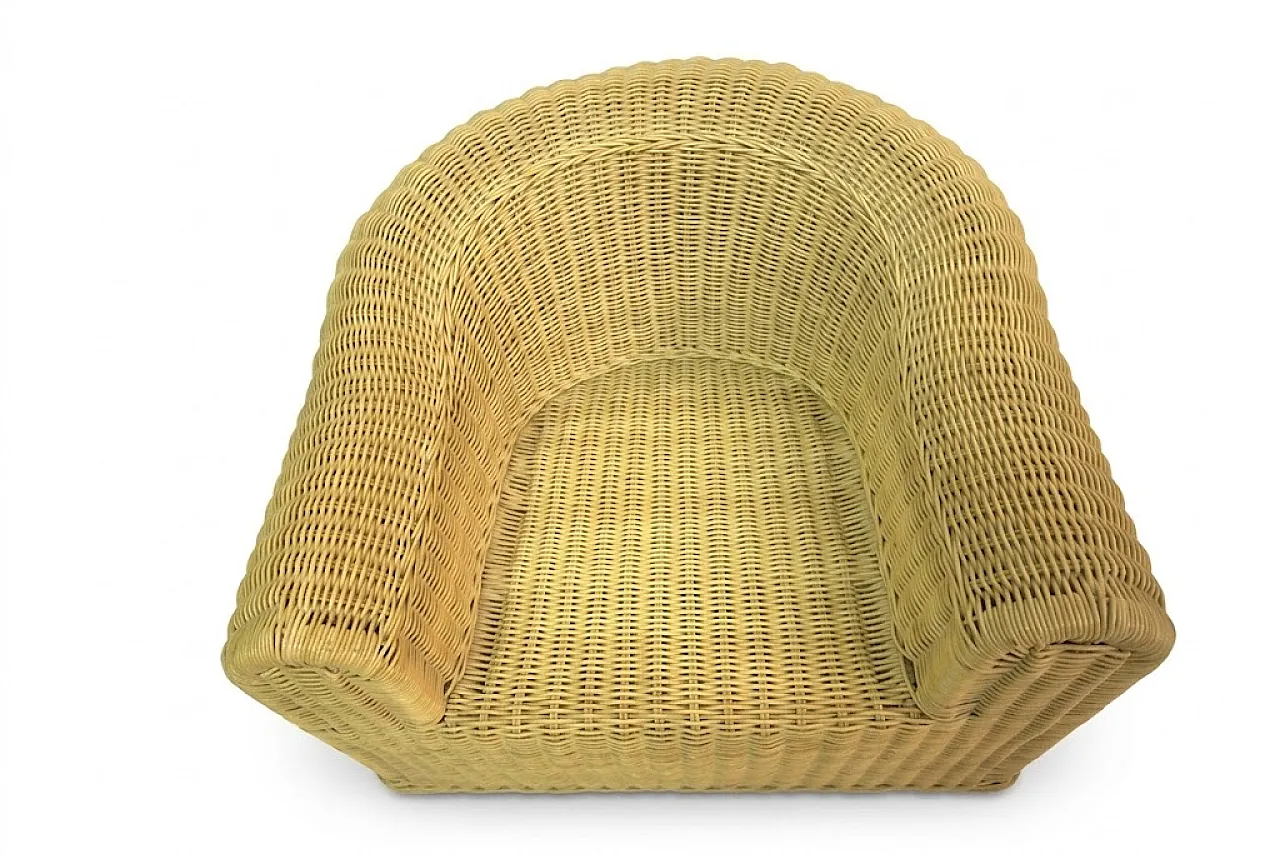 Poltrona da giardino in rattan, anni '80 4