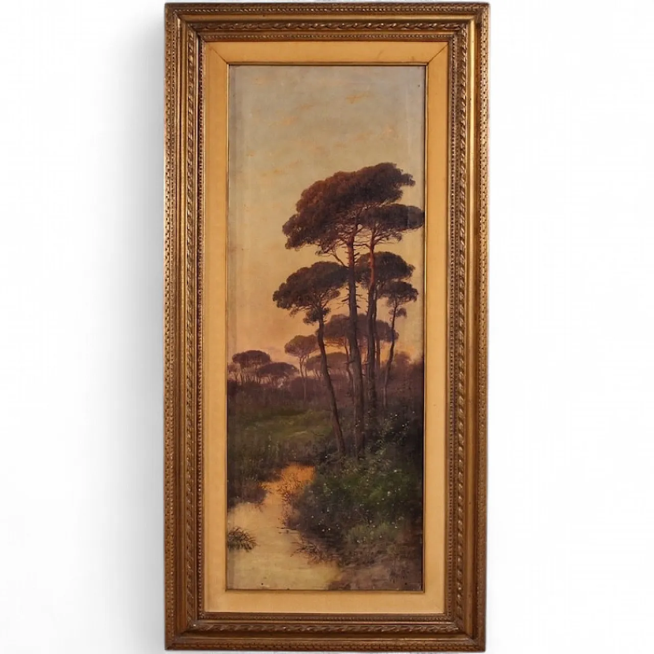 Italian landscape painting signed Marko from the 19th century 13