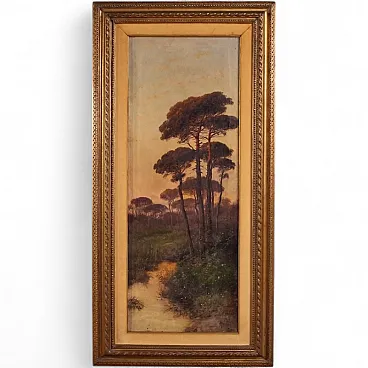 Italian landscape painting signed Marko from the 19th century
