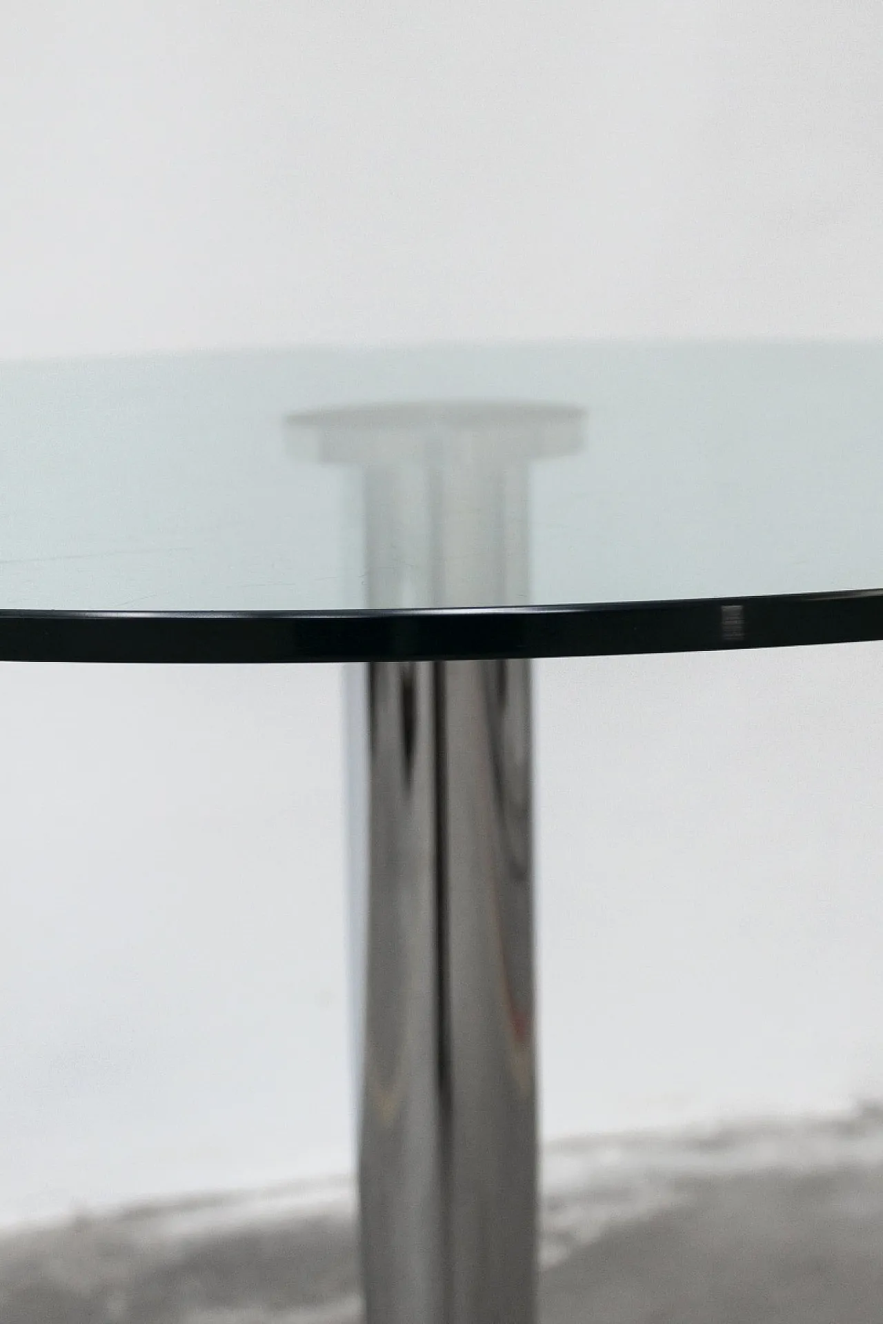 Calligaris Planet glass and chrome steel table, 20th century 3