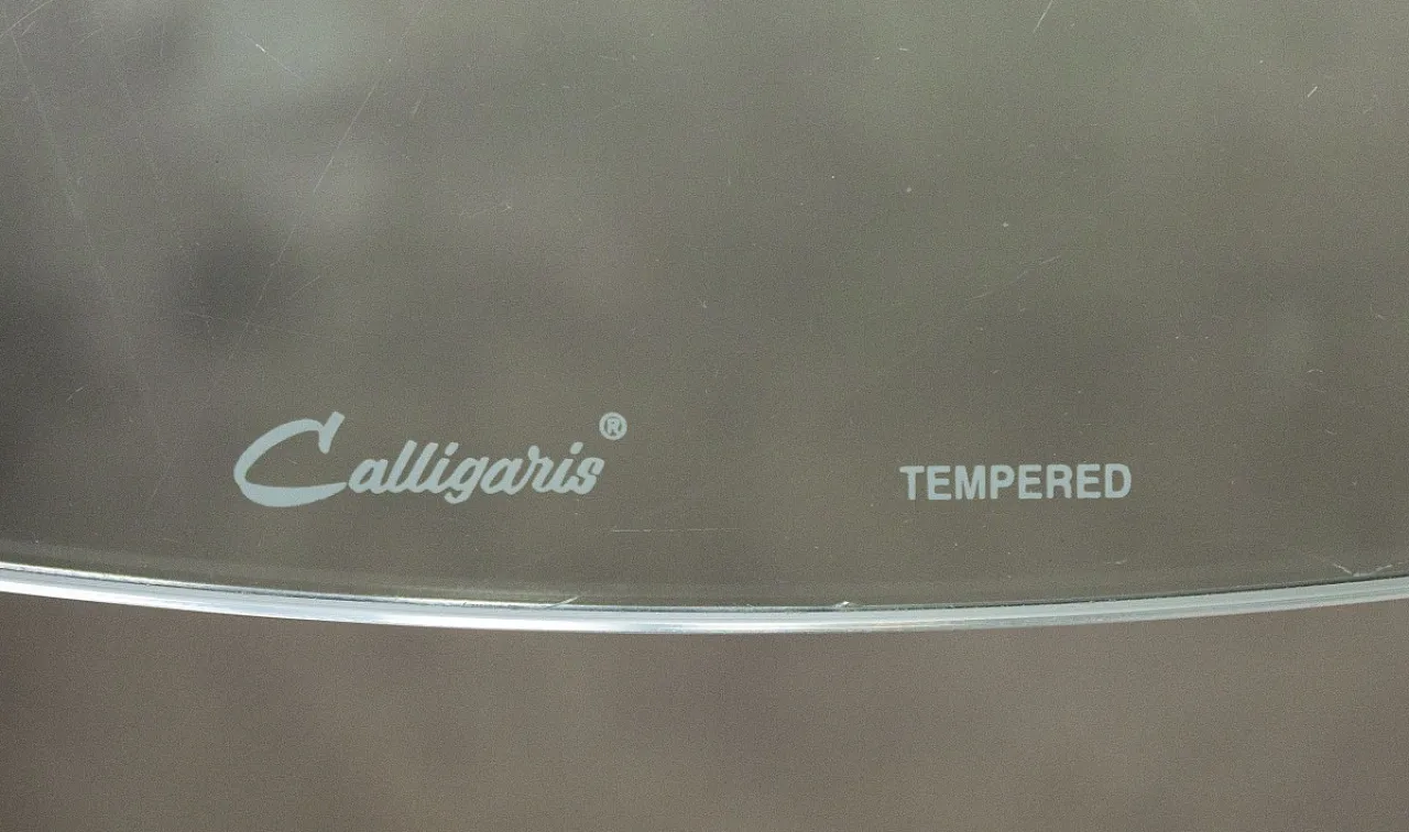 Calligaris Planet glass and chrome steel table, 20th century 7