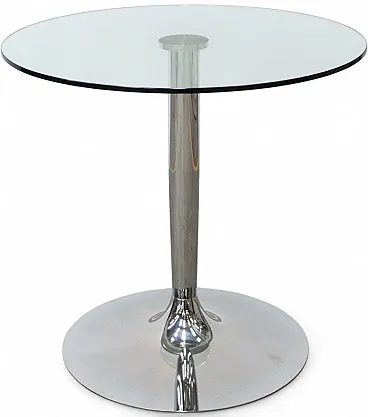 Calligaris Planet glass and chrome steel table, 20th century