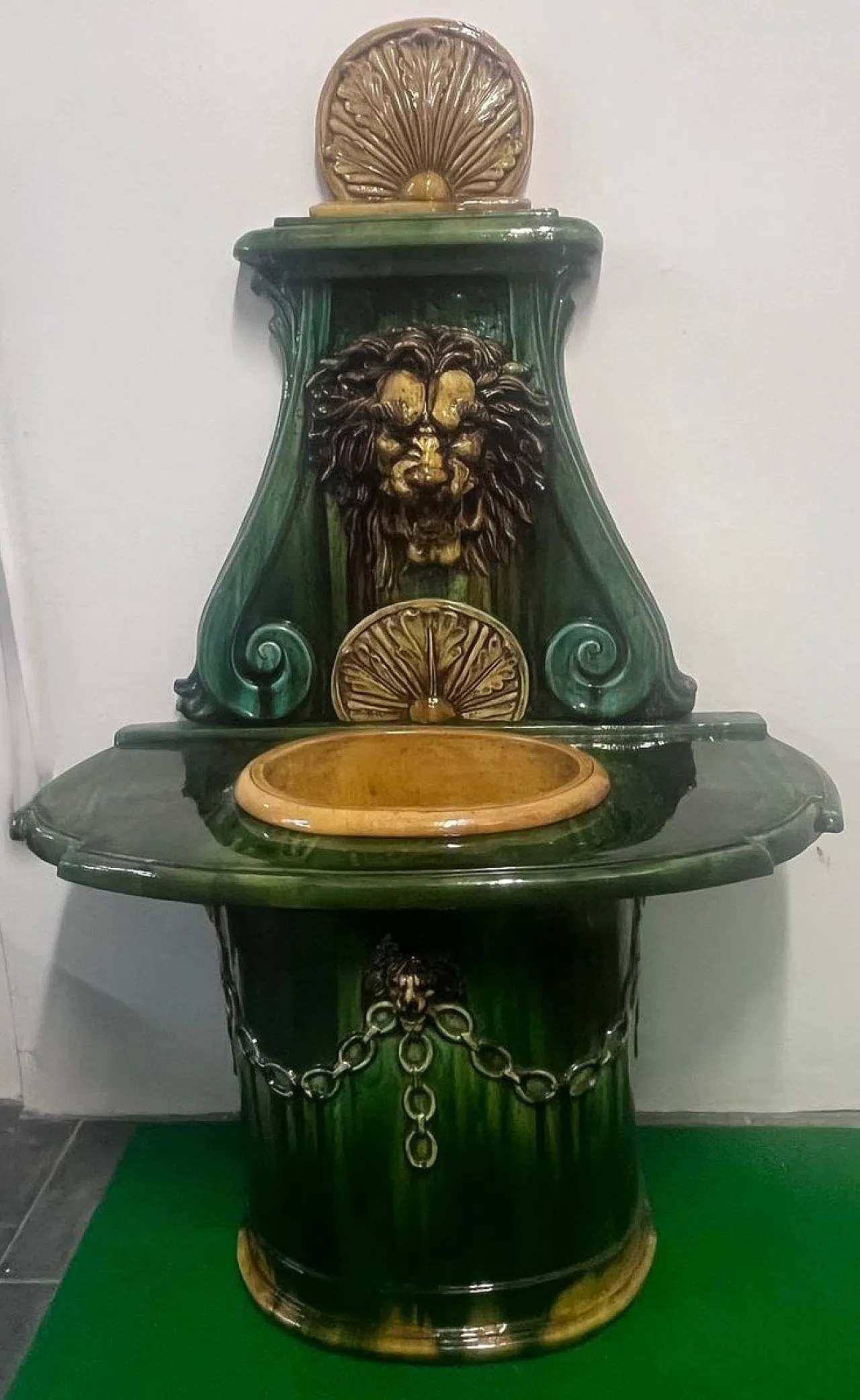Glazed terracotta fountain from Vietri di Salerno, 1990s 1